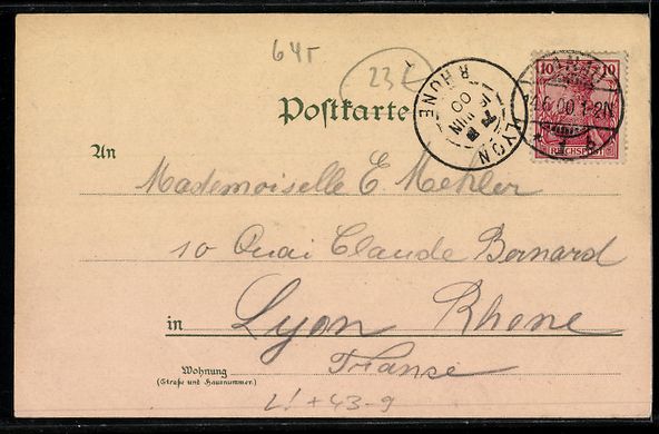 Cartoline postali: Litho Hanau, Restauration Lamboy-Wald, M – Usato da Berlin venduto da bartko-reher 1