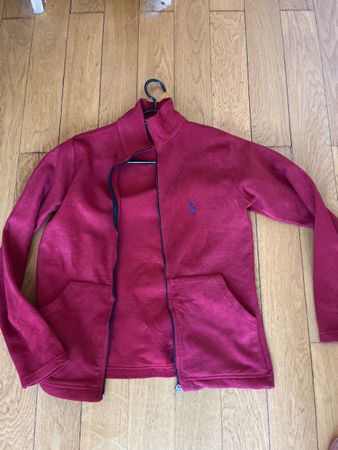 Polaire Ralph Lauren bordeaux, idéale pour l'automne!