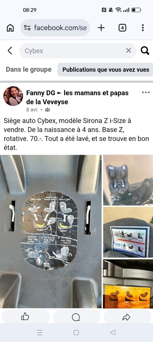 Cybex Auto-Kindersitze: Cybex siege auto + base  – Gebraucht aus Châtel-St-Denis von dep_jgk2 1