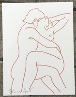 Alain BONNEFOIT (1937) Erotische Lithographie Handsigniert