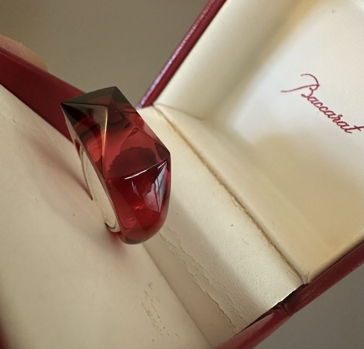Baccarat Anelli: Baccarat Ring, Glas, rot, Grösse 51 – Nuovo (secondo la descrizione) da Oberwil BL venduto da orsay 8