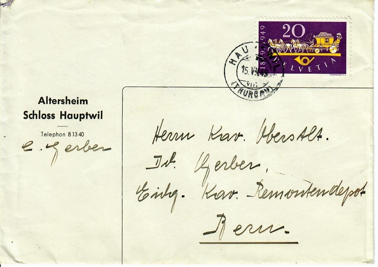 Tutti i francobolli: Brief, Altersheim Schloss Hauptwil – Usato da Hochdorf venduto da Ziegel-16