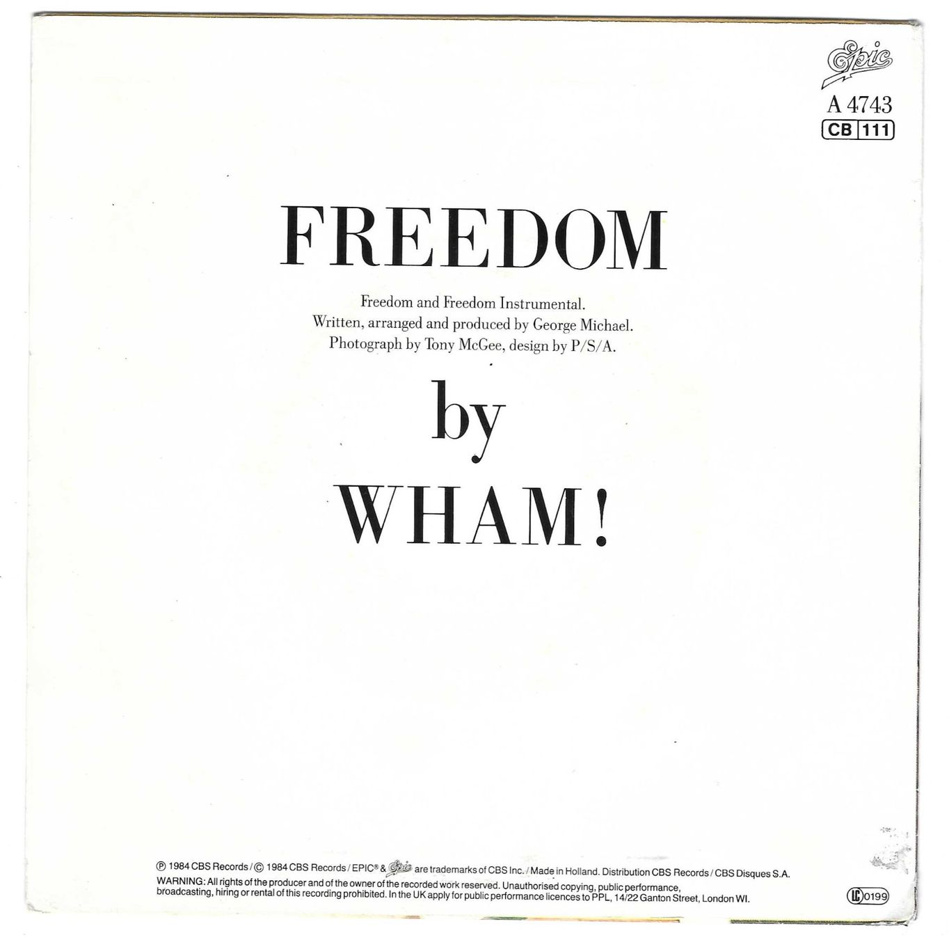 Dischi in vinile: WHAM !  -  FREEDOM – Usato da Bex venduto da Giorgiob 1