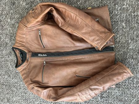 Motorradjacke Richia braun Leder Größe L