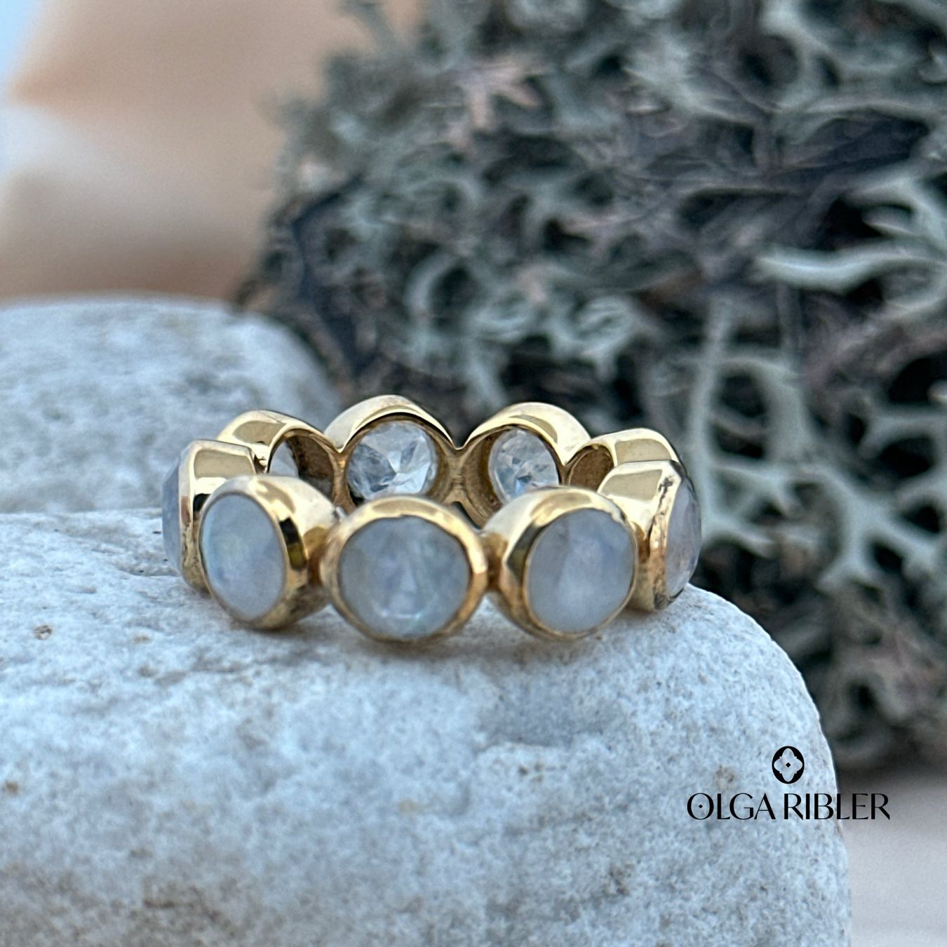 Olga Ribler Bagues: Memory Silber Ring 925 Mondstein Gr 57 – Neuf (Voir description) à Luzern par Schmuckoutlet 2