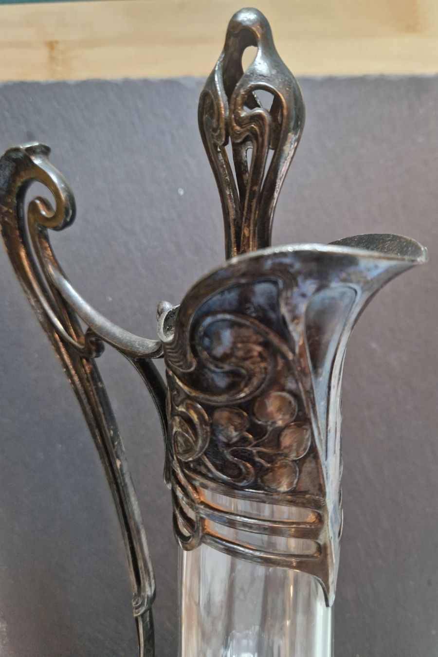 Caraffe: Karaffe Glas mit Metallmontur – Usato da Winterthur venduto da Sadega 3