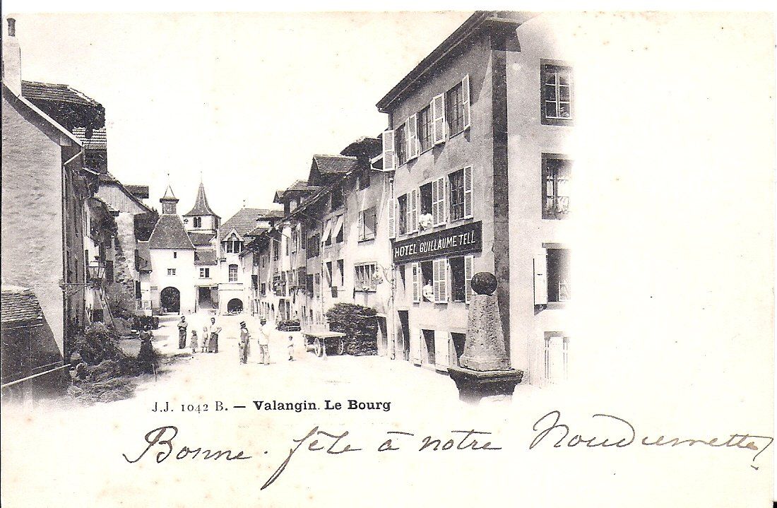 Cartoline postali: VALANGIN, le bourg – Usato da Les Verrières venduto da Scampi0