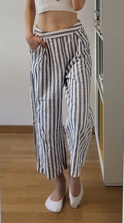 Pantalons: Leinen Hose straight flowy Grösse 36 – D'occasion à Buttisholz par sch_7jfz