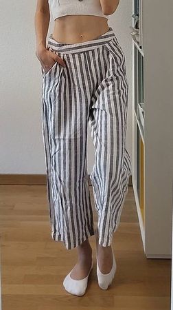 Leinen Hose straight flowy Grösse 36