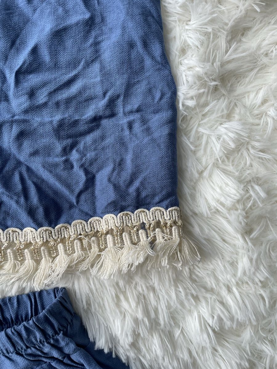Kleiderpakete: ENSEMBLE TOP ET SHORT BLEU À FRANGES NEUF – Neu und originalverpackt aus Lausanne von mau_6tnl 2