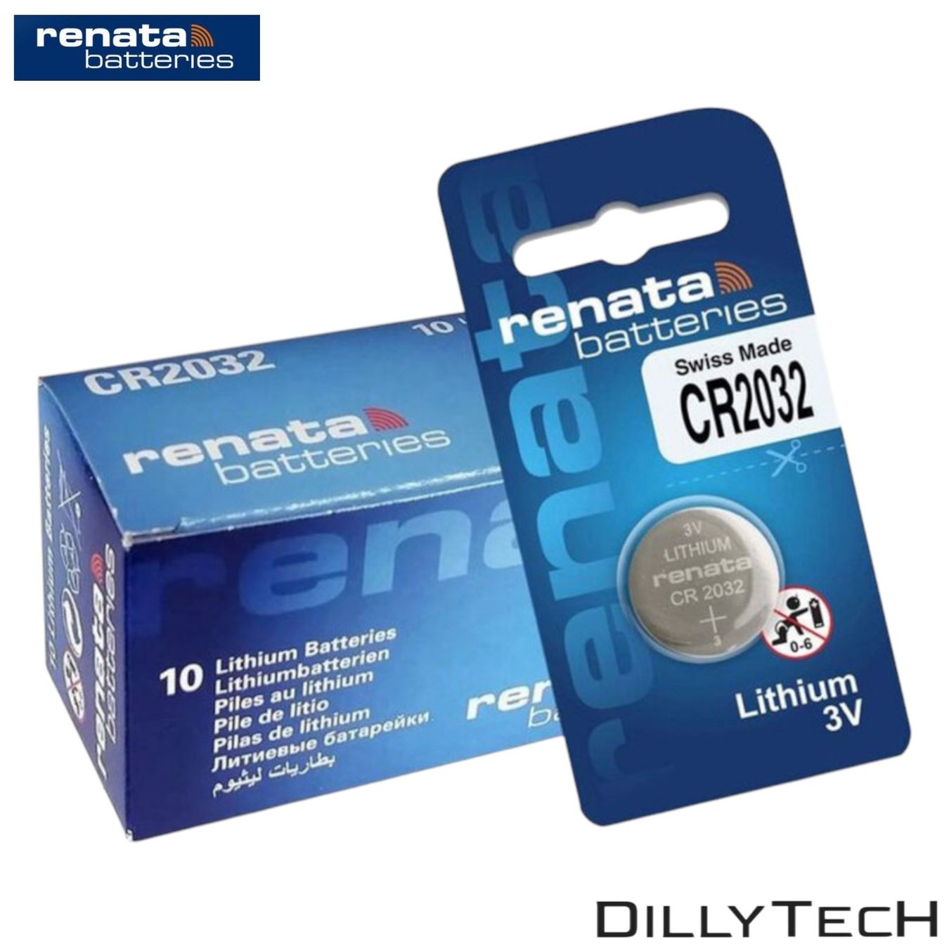 Caricatori & Batterie: Renata CR2032 Lithium Knopfzellenbatterie - 3 Stk. – Nuovo e nell'imballaggio originale da Meilen venduto da DillyTecH 2
