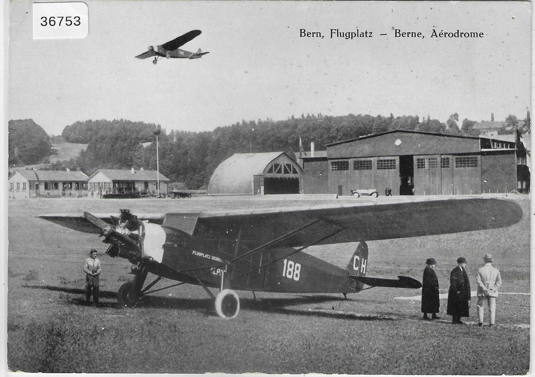 Cartoline postali: Bern Flugplatz - Berne Aerodrome – Usato da Ettingen venduto da Kartenplanet