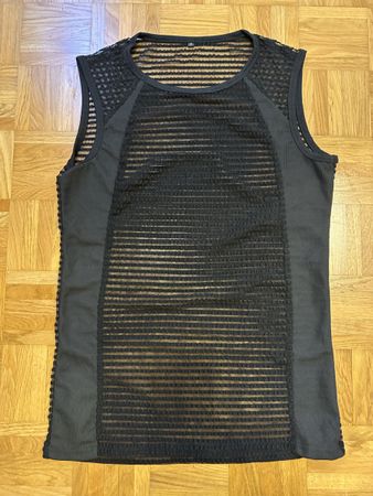 Netz Tanktop schwarz Gr. S