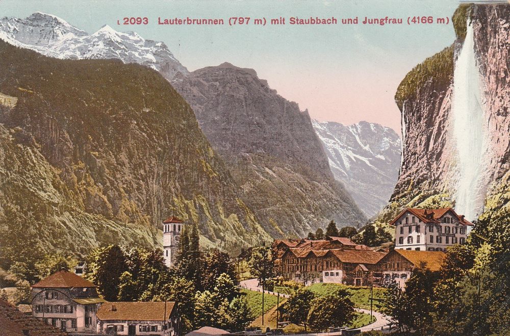 Lauterbrunnen - Karte ungelaufen. Hotel Oberland | Kaufen auf Ricardo