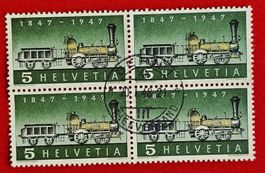 100 J. EISENBAHNEN 277 DAMPFLOKOMOTIVE VIERERBLOCK BERN 1947