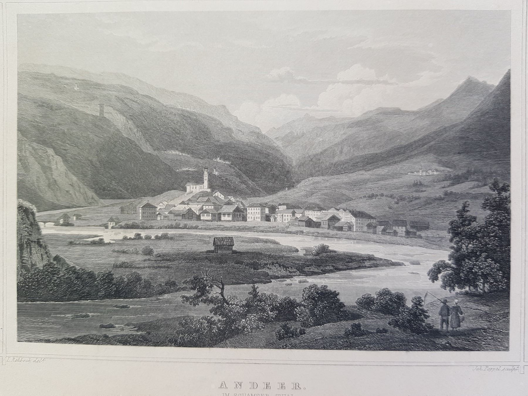 Dipinti: ancienne gravure  d'Ander – Usato da Lausanne venduto da leneko 1