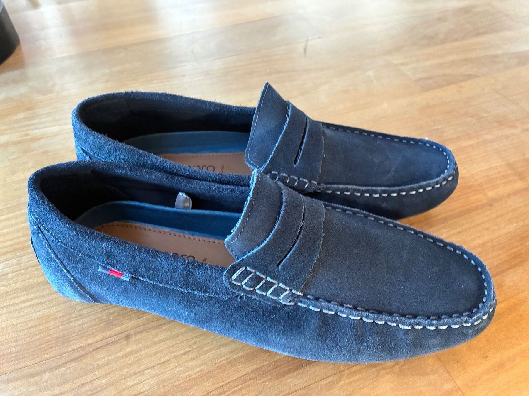 Scarpe da uomo: blauer Suede-Schuh, Gr. 46 – Nuovo (secondo la descrizione) da Wetzikon ZH venduto da chris7pat