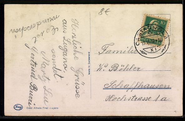 Cartoline postali: AK Lugano, Mte S. Salvatore, 1930 – Usato da Berlin venduto da bartko-reher 1