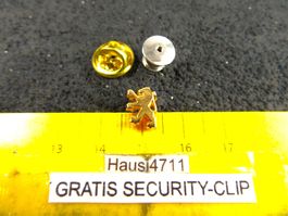 PEUGEOT LÖWE AUTO SCHMUCK-PIN GOLDIG KLEIN-FEIN SECURITYCLIP