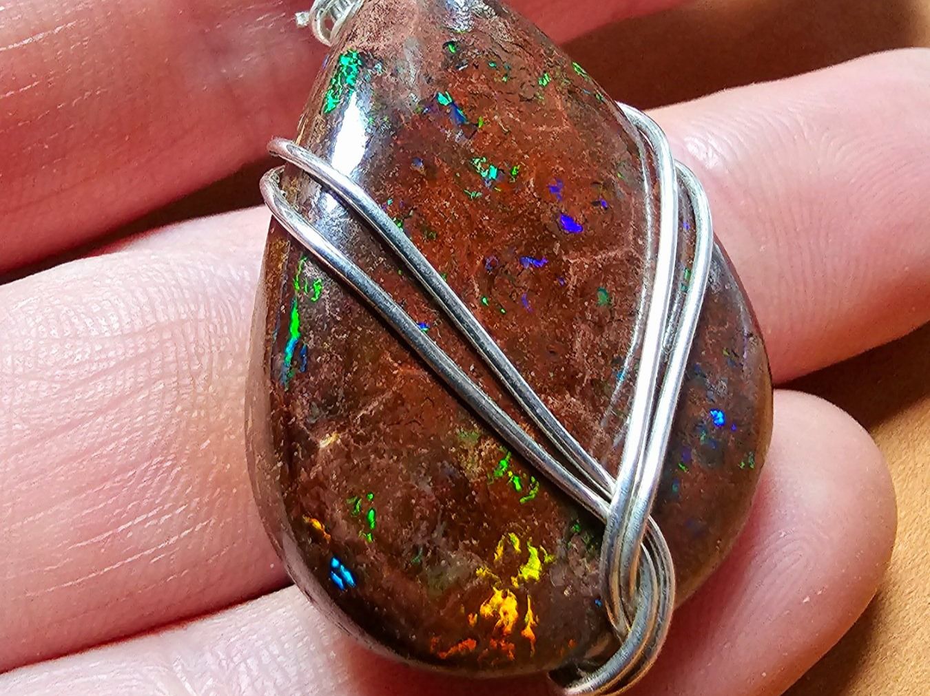 Pendentifs: Grosser Australischer Matrix Opal 925 Silber Anhänger – Neuf avec emballage d'origine à Uerkheim par Winwinner