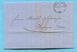 Faltbrief von Solothurn nach Wangen 1862