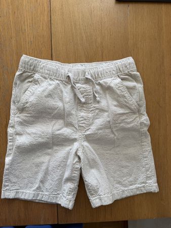 Beige Shorts mit 55 % Leinen von Vertbaudet Gr. 140