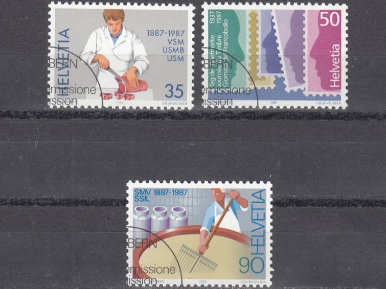 Tutti i francobolli: SBK 750 - 752  mit ET – Usato da Bürglen TG venduto da StampGraf