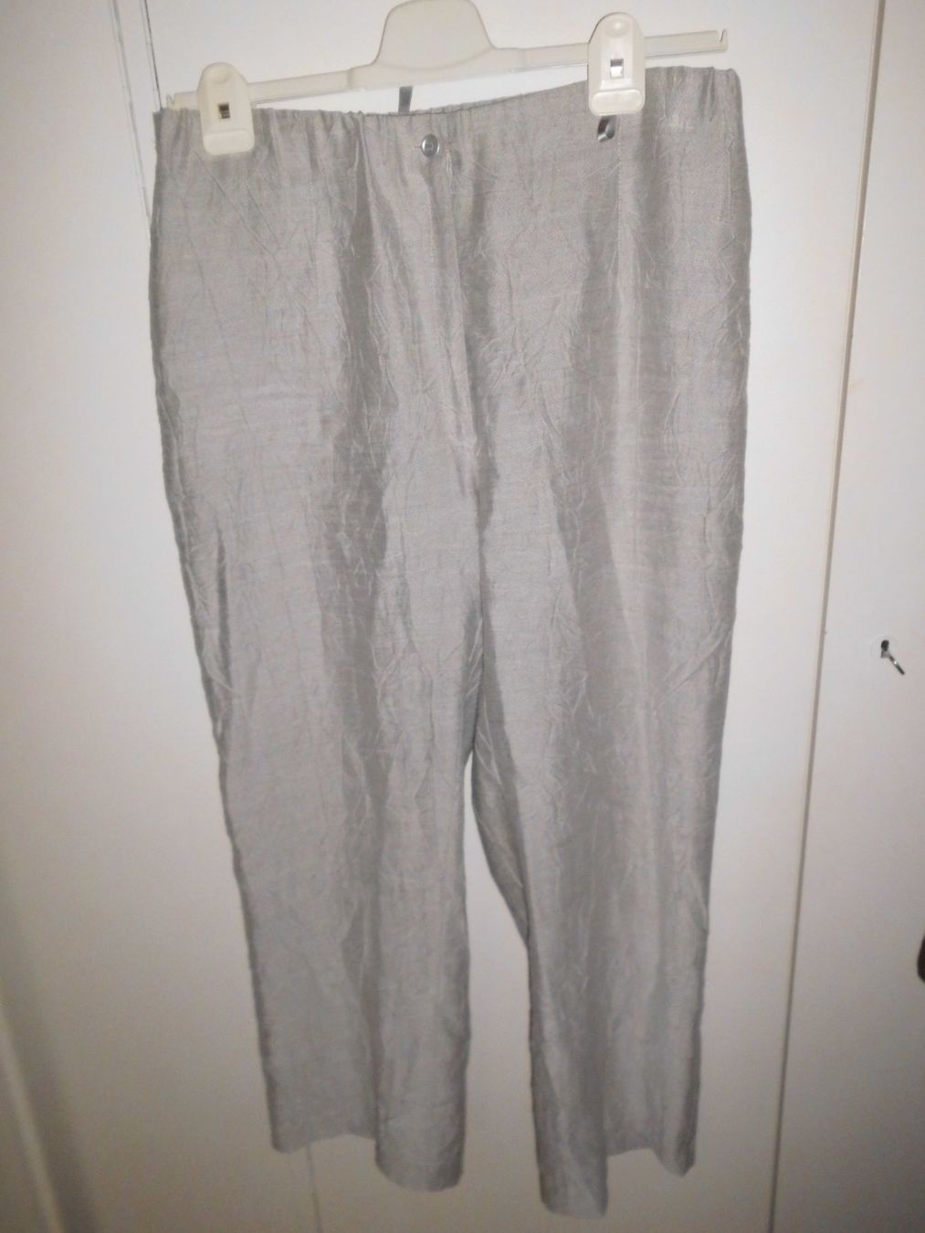 Pantaloni: Pantalon argenté chifonné T. 44 – Usato da Marin-Epagnier venduto da Madja