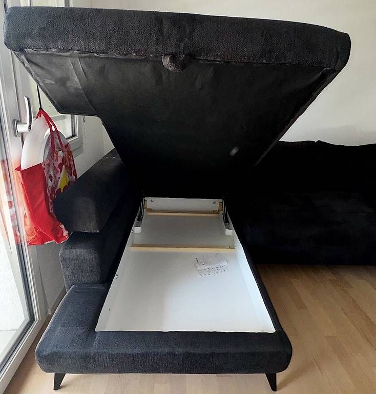 Sofas: HOMIN Ecksofa Schwarz Chenille  neuwertig – Gebraucht aus Spreitenbach von god_7c5d 2