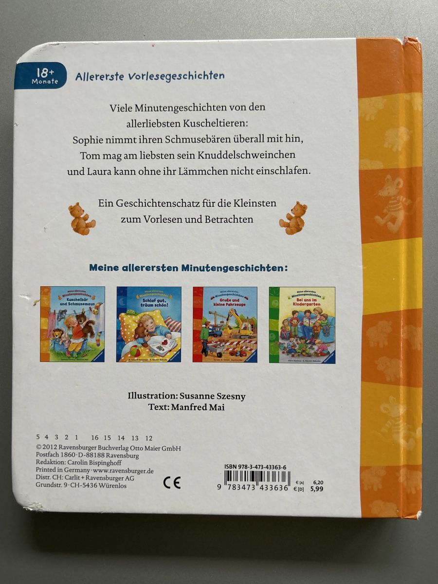 Libri: Minutengeschichten - Kuschelbar und Schmusemaus – Usato da Zürich venduto da Aengely 3