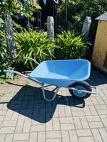 Schubkarre blau gebraucht mit einem Rad