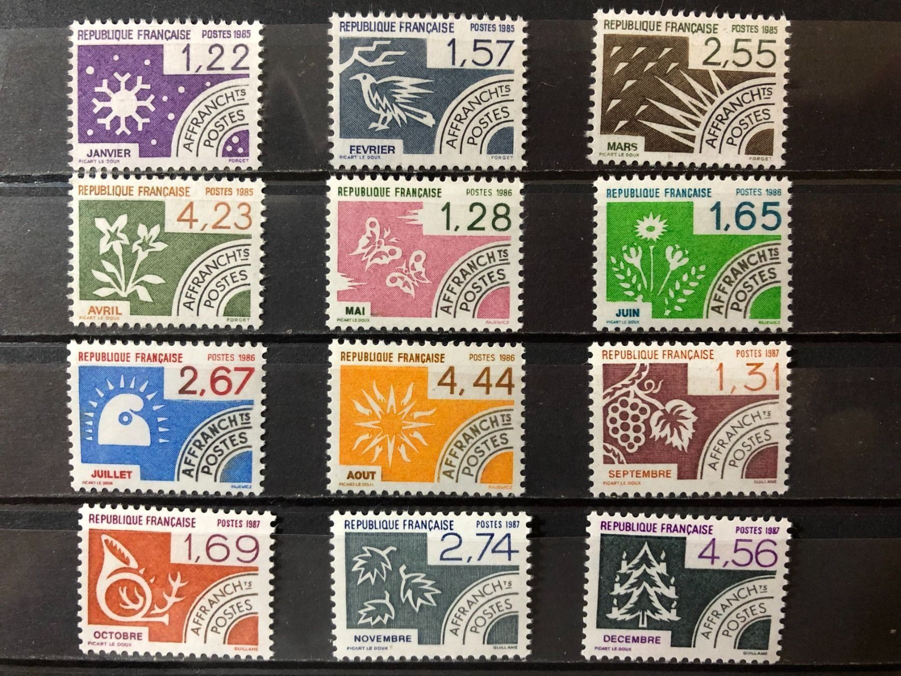 Tutti i francobolli: () Préoblitérés Neufs** 12 mois 1985-1987 – Nuovo e nell'imballaggio originale da Lausanne venduto da ffhoud