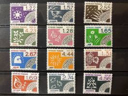 () Préoblitérés Neufs** 12 mois 1985-1987