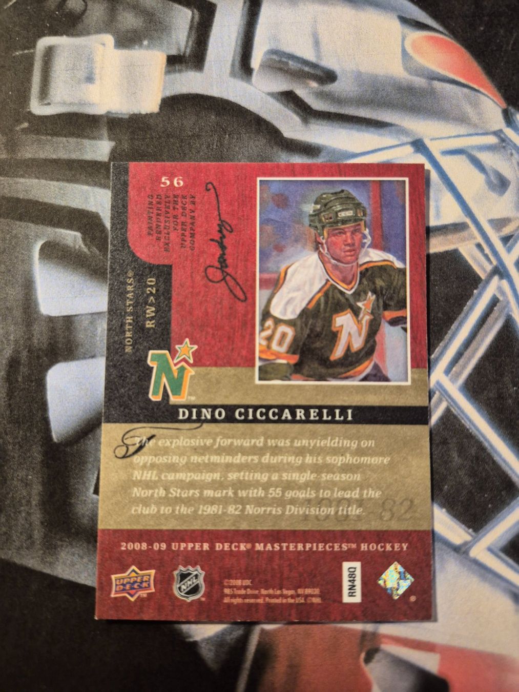 NHL Carte collezionabili: Dino Ciccarelli North Stars Masterpieces – Usato da Treiten venduto da Sauber73 1