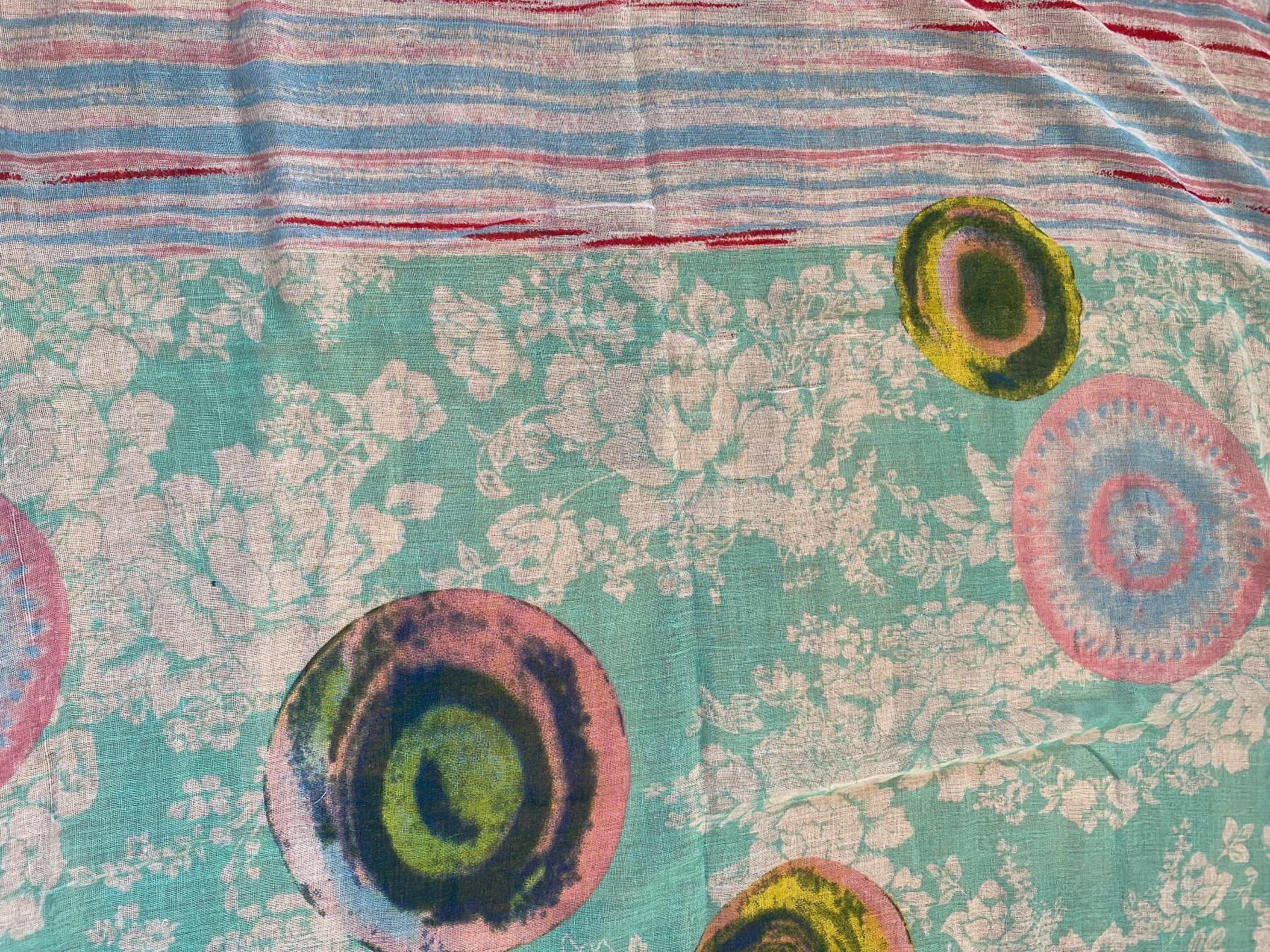Foulard & Sciarpe: Leichter Sommer-Schal, türkis-bunt – Usato da Stadel b. Niederglatt venduto da sandart 3