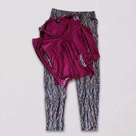 2tlg Set Gr. S/M: Boho Sommer Chic: Hosen + edles Shirt