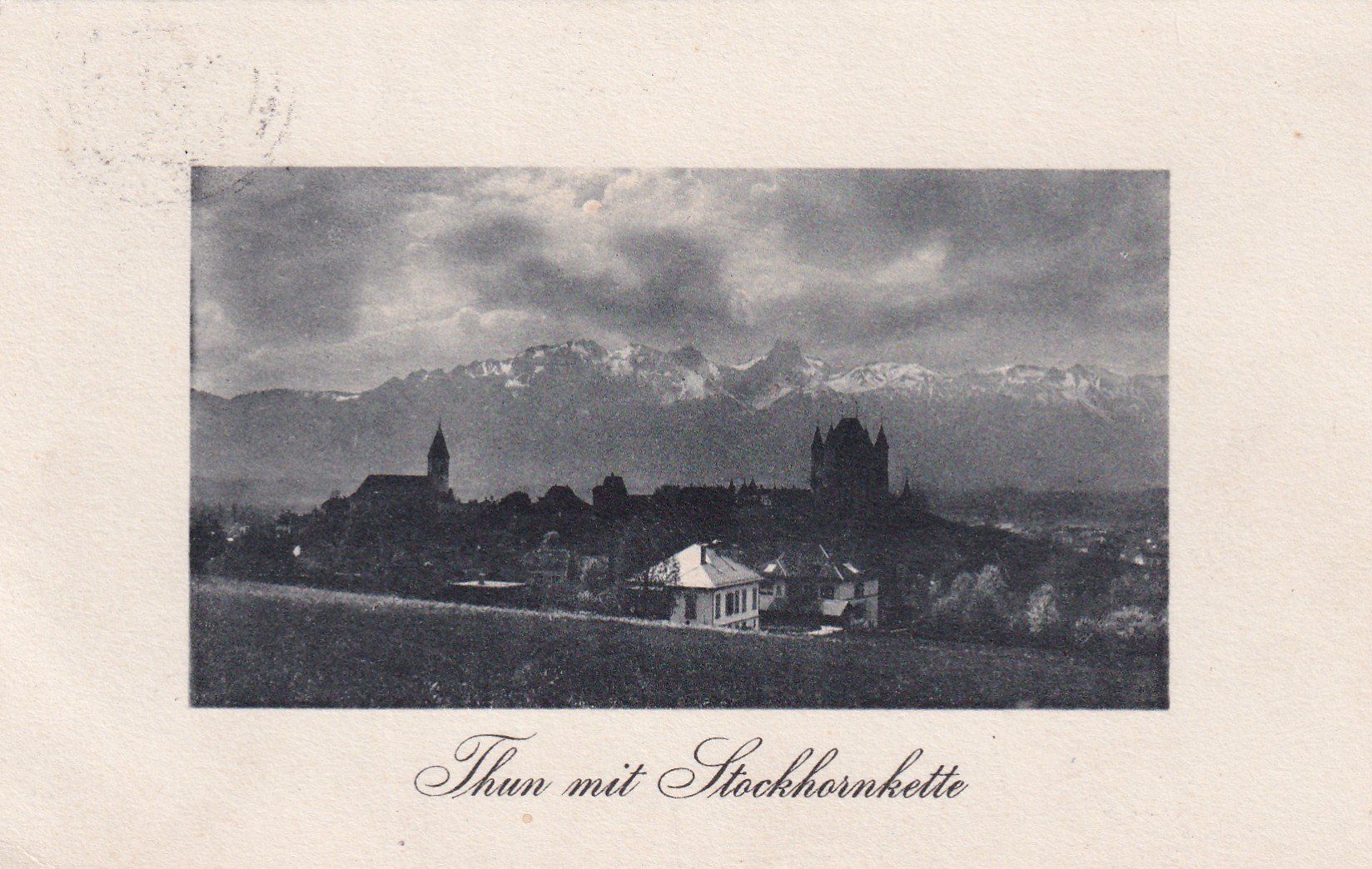 Ansichtskarten: Thun mit Stockornkette 1908 – Gebraucht aus Cormoret von Pascalll2001