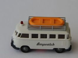 VW T1, Bus, Baywatch mit Schlauchboot, Brekina, 1:87, neu