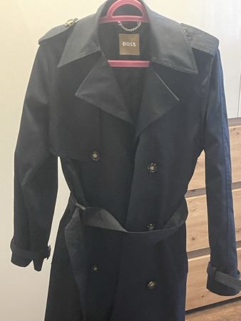 BOSS, Damen Trenchcoat dunkelblau Gr. 38 neuwertig