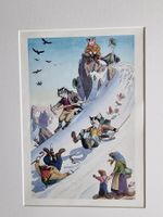 DER FRÖHLICHE KATZENSPORT BILD MONTIERT AUF PASSEPARTOUT