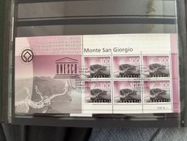 Kleinbogen mit Ausgabetag Stempel 7.9.2004 Bern 