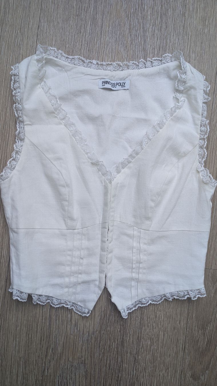 Top: White cotton bustier – Nuovo (secondo la descrizione) da Ettingen venduto da hms_w27b 1