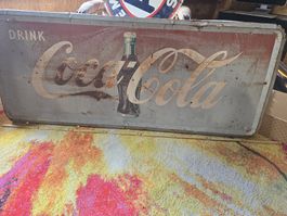 Coca-Cola Reklametafel "DRINK COCA-COLA", Rarität, Vintage,