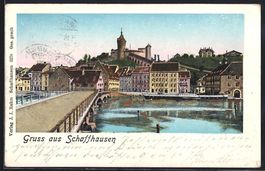Goldfenster-AK Schaffhausen, Ortsansicht