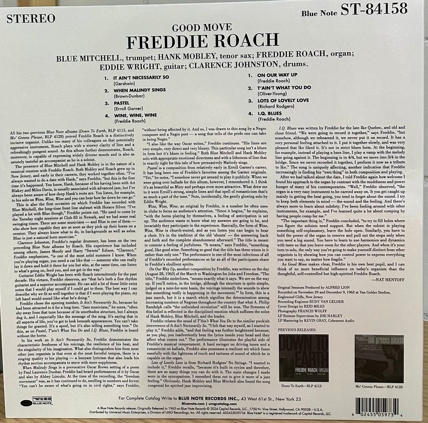 Dischi in vinile: Freddie Roach - Good Move! // LP: VG++; Sleeve: NM – Usato da Zürich venduto da saltbee 1