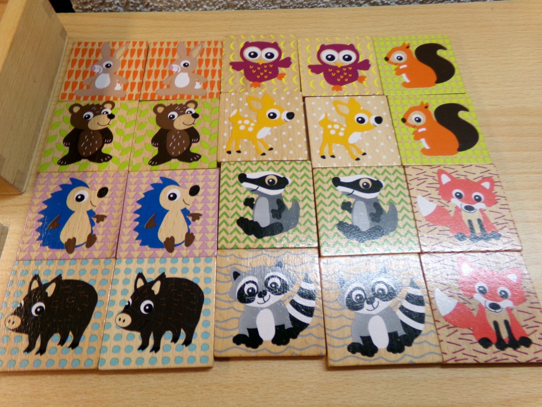 Spiele: Memory mit Tiermotiven aus Holz – Gebraucht aus Hombrechtikon von Se9 1