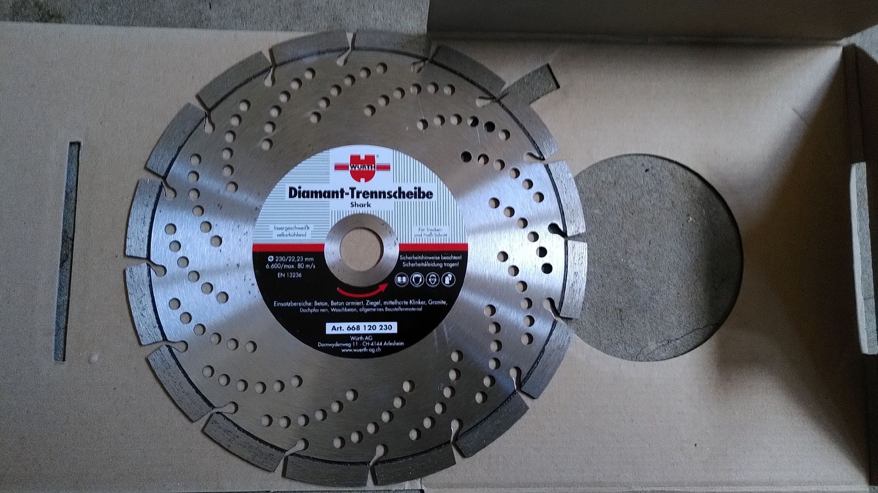 Würth Tutti gli attrezzi: Diamat Trennscheibe 230mm – Nuovo e nell'imballaggio originale da Wattwil venduto da sib9105