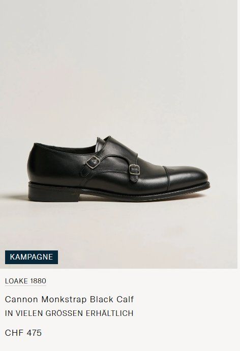 Loake Scarpe da uomo: Loake Cannon Double Monk | Schwarz | EU 43 | Wie neu – Nuovo (secondo la descrizione) da Einsiedeln venduto da secondhand_dave 8