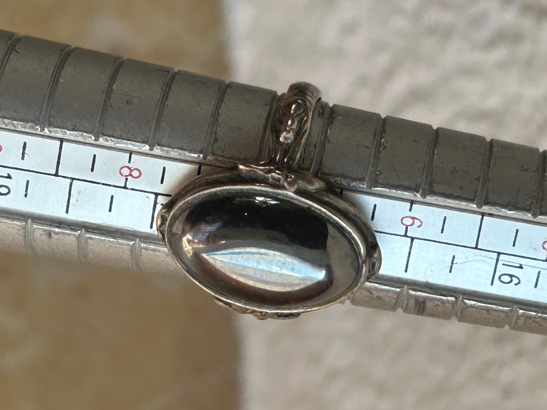 Anelli: Vintage Silber Ring mit Hämatit Stein (54) – Usato da Laufen venduto da Bellebellezza 5