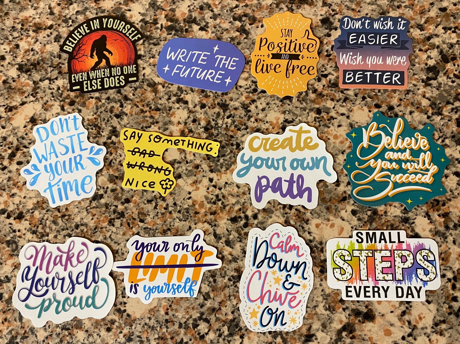 Sticker: 12x STICKER AUFKLEBER QUOTES 1 – Nuovo e nell'imballaggio originale da chiasso venduto da Wulli